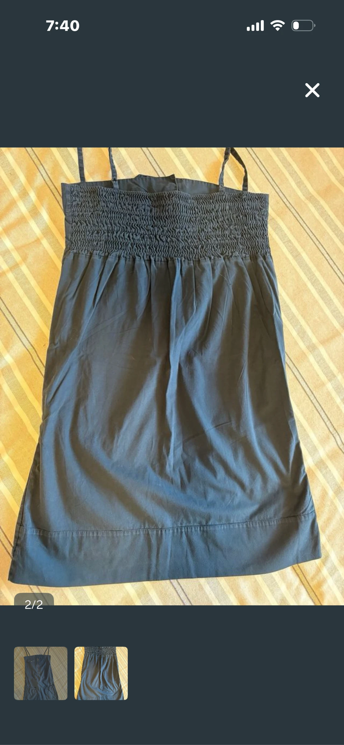 Short blue dress with zipper – photo 2